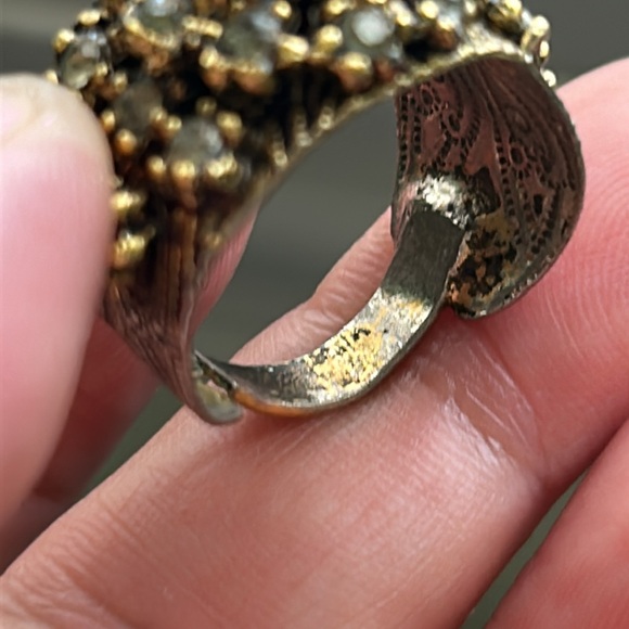 🖤Vtg 1960s cluster adjustable ring